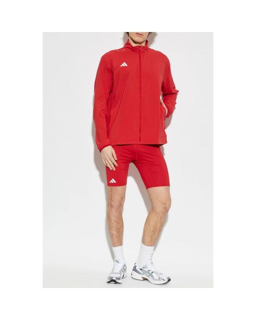 Adidas Fitness ,Rood ,Polyester Adizero Essentials Jacket in het Red voor heren