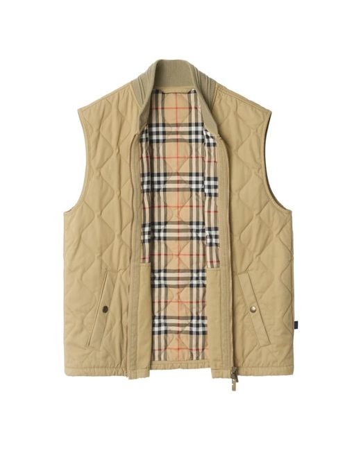 Vests Burberry de hombre de color Natural