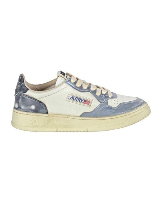 Autry Blue Vintage leather sneakers super model