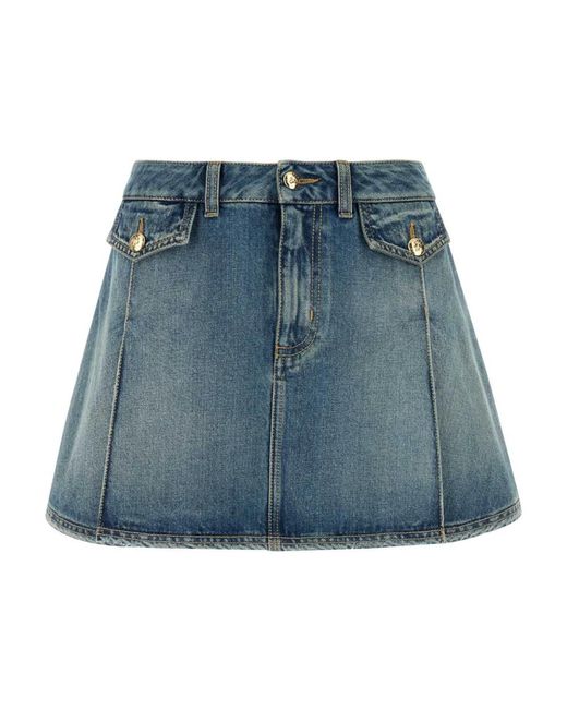 McQueen Blue Denim Skirts