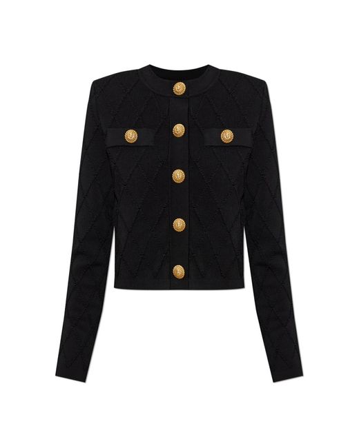 Balmain Vest Met Decoratieve Knopen in het Black
