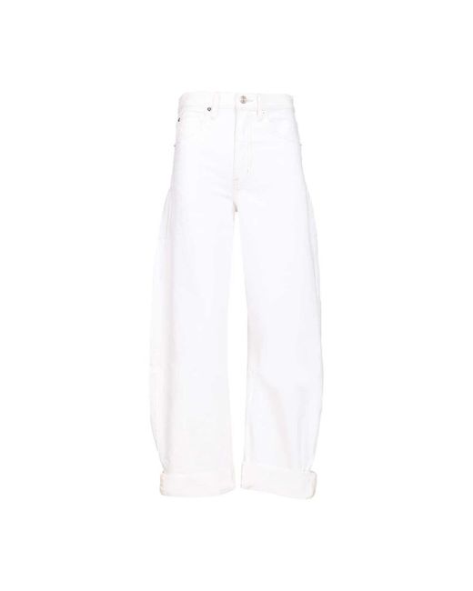 FRAME White Wide Jeans