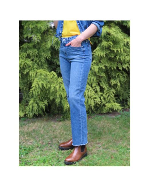 Denim Studio Blue Straight Fit Jeans