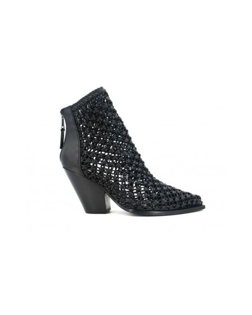 Elena Iachi Black Cowboy Boots