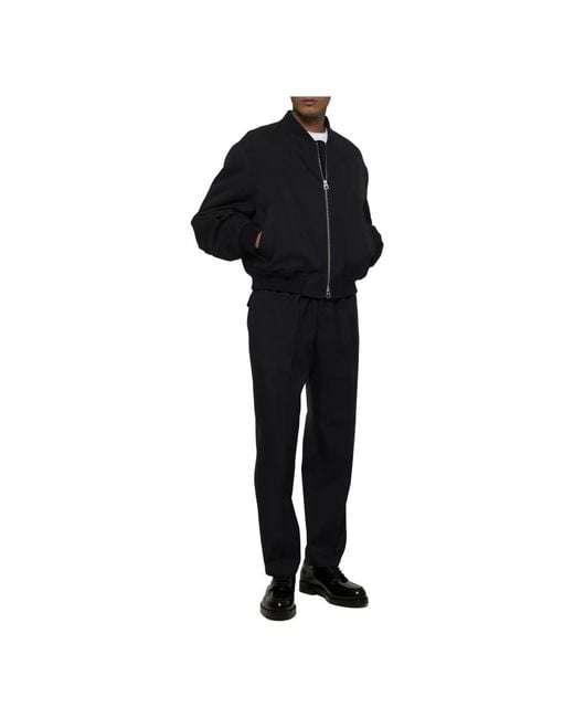 Jil Sander Blue Cropped Trousers for men