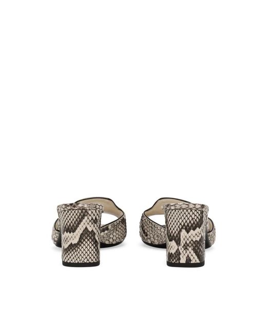 Dolce & Gabbana Gray Heeled Mules