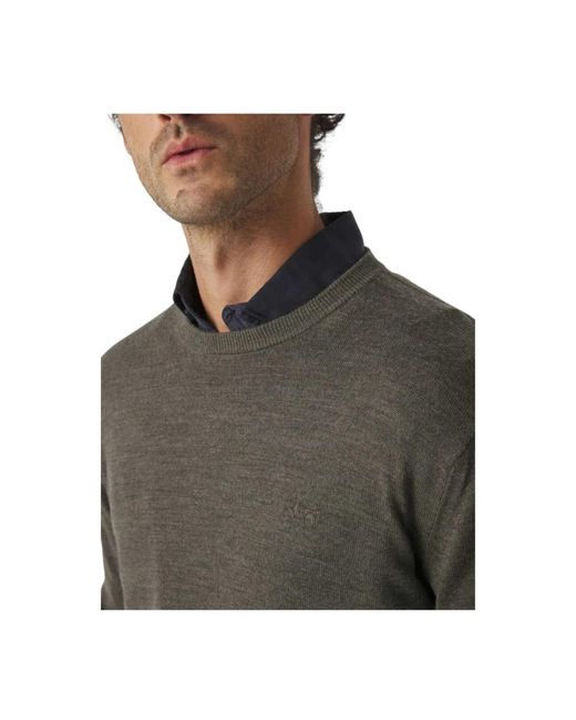 Scotta Black Round-Neck Knitwear for men