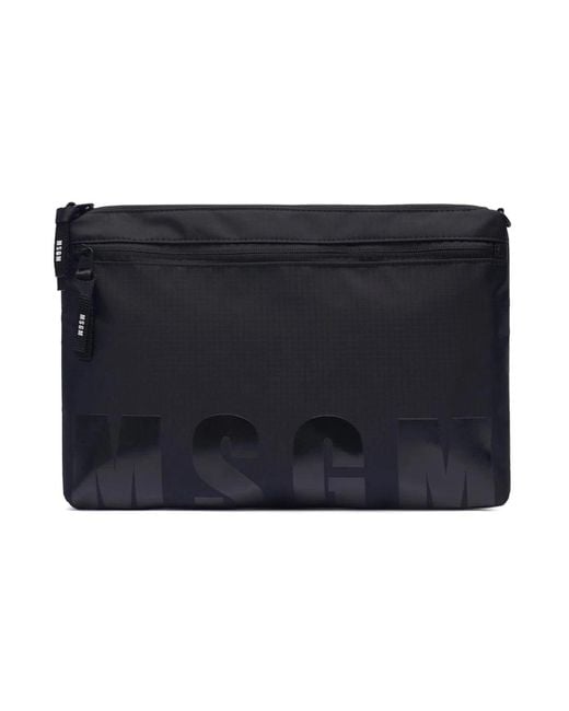 MSGM Blue Cross Body Bags