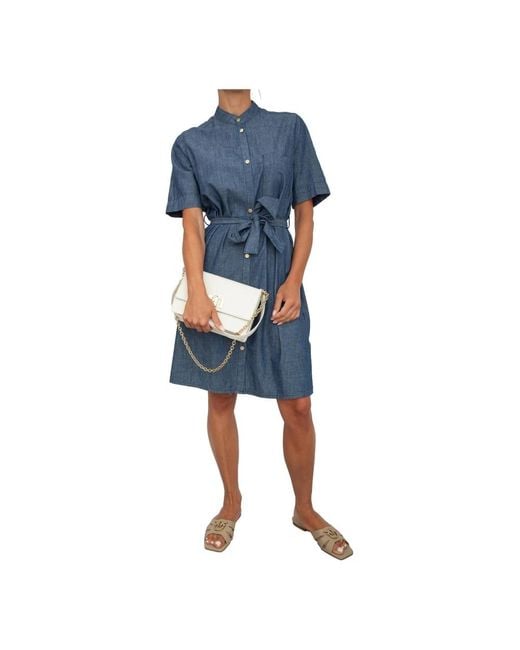 ARMANI EXCHANGE Blue Shirt Dresses
