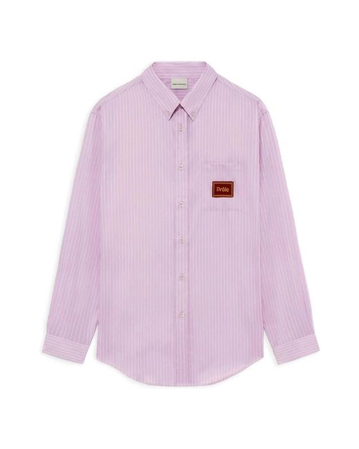 Drole de Monsieur Purple Casual Shirts for men