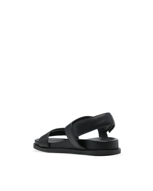 Emporio Armani Black Flat Sandals