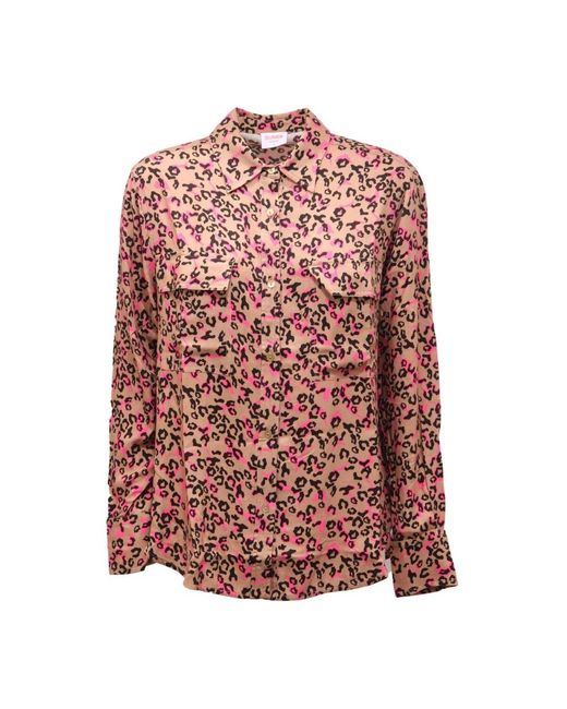 Sun 68 Overhemden ,Bruin ,Casual Wo Overhemd Model S42206 in het Pink