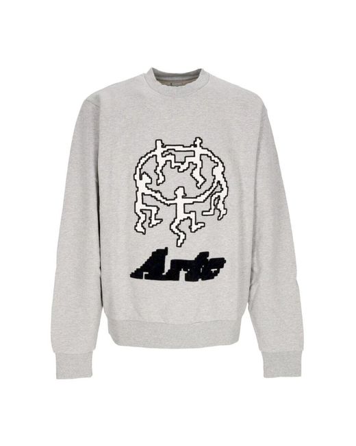 Arte' Pixel Dancer Texture Crewneck Sweater in Gray für Herren