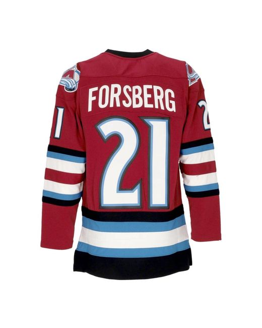 Mitchell & Ness Fitness ,Rood ,Polyester Nhl Forsberg Hockey Jack Origineel Team in het Red voor heren