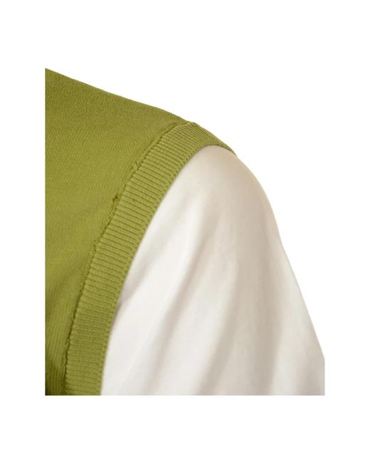 Daniele Fiesoli Baumwolle crepe pullover weste tee in Green für Herren