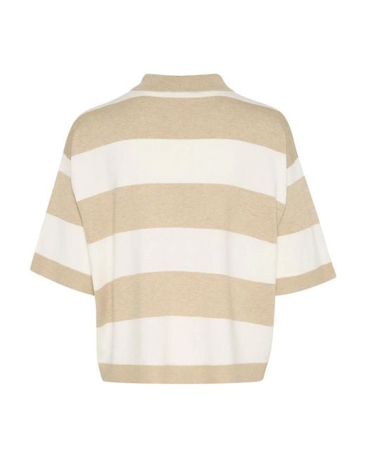 Polo Shirts Kaffe de color Natural