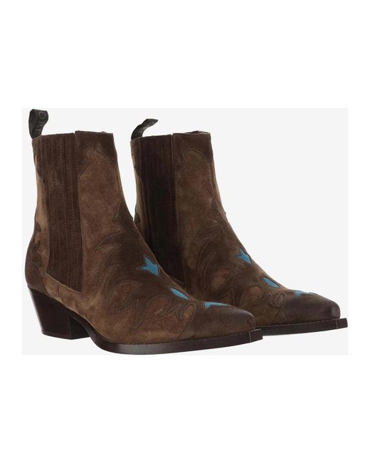 Sartore Brown Cowboy & Biker Boots