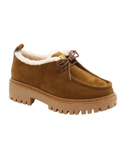 Bibi Lou Brown Laced Shoes