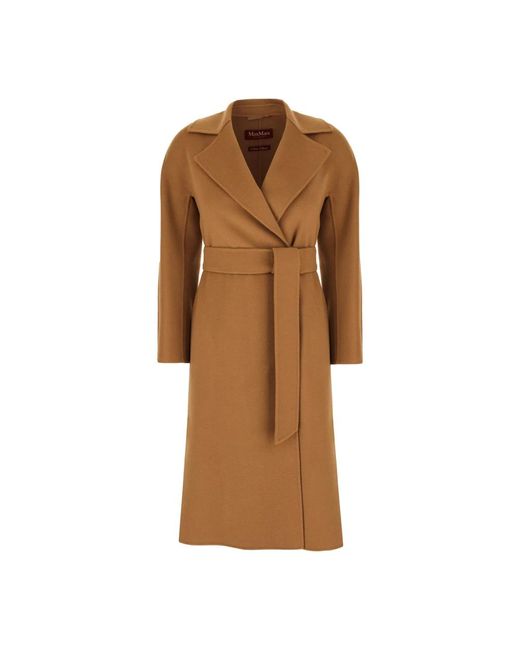 Max Mara Brown Stilvolle Mäntel Für Frauen