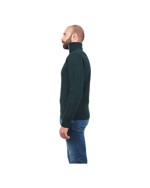 AT.P.CO Grüner Halbzip Herrenpullover in Blue für Herren