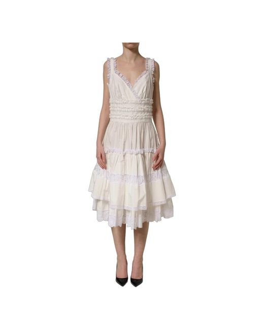 Dolce & Gabbana Natural Midi Dresses