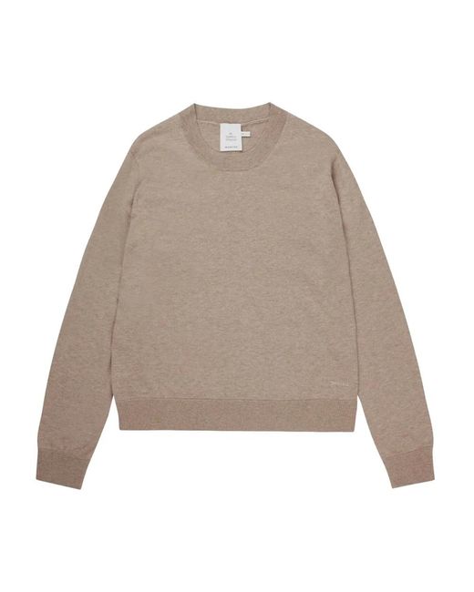 Munthe Gray Weicher strickpullover sand swelina stil