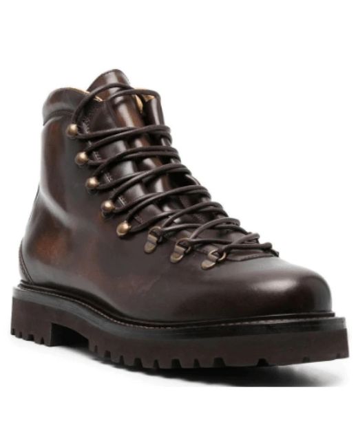 Brunello Cucinelli Brown Lace-Up Boots for men