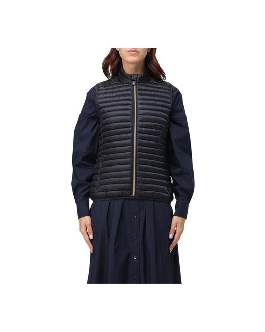 Save The Duck Gewatteerd Puffer Vest Met Hoge Kraag in het Blue