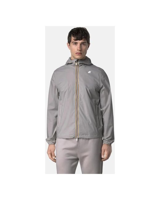 K-Way Gray Rain Jackets for men