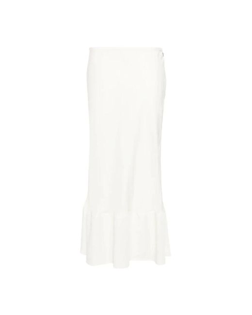 Blanco espárragos bias cut falda larga Lemaire de color White