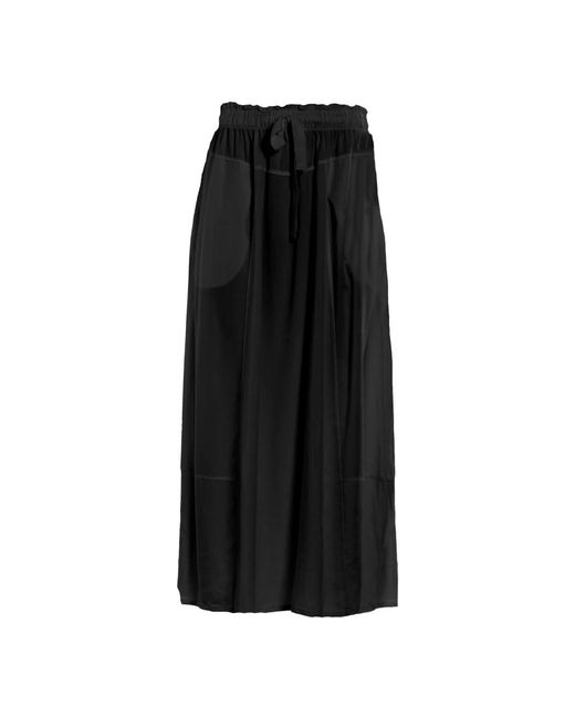 Falda negra de cintura alta con bolsillos Deha de color Black