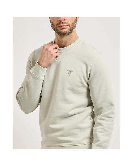 Guess Sweatshirt Met Logo Patch in het Gray voor heren