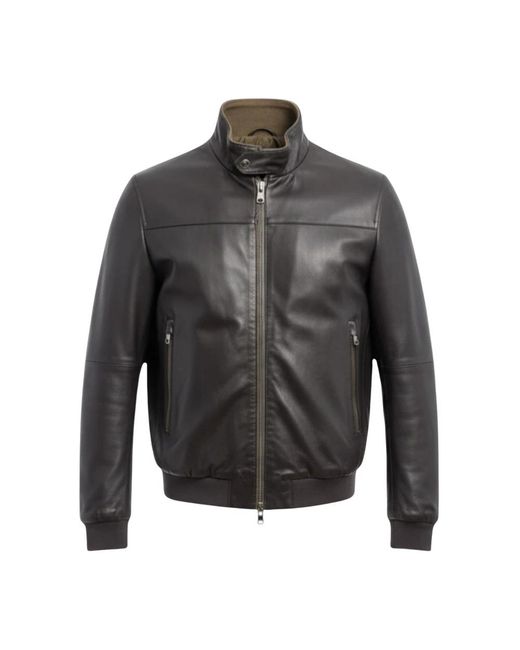 Minoronzoni Gray Bomber Jackets for men
