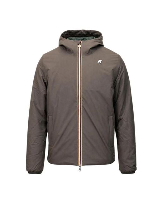 K-Way Jack St Warm Double Jas in het Gray voor heren