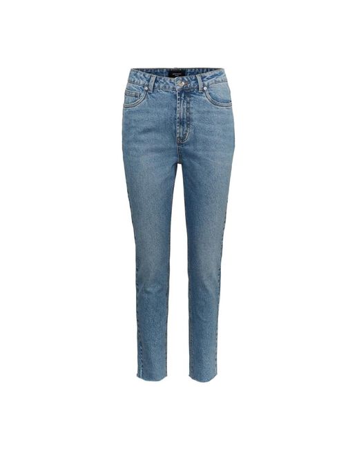 Vero Moda Blue Hellblaue denim high waist straight cut jeans