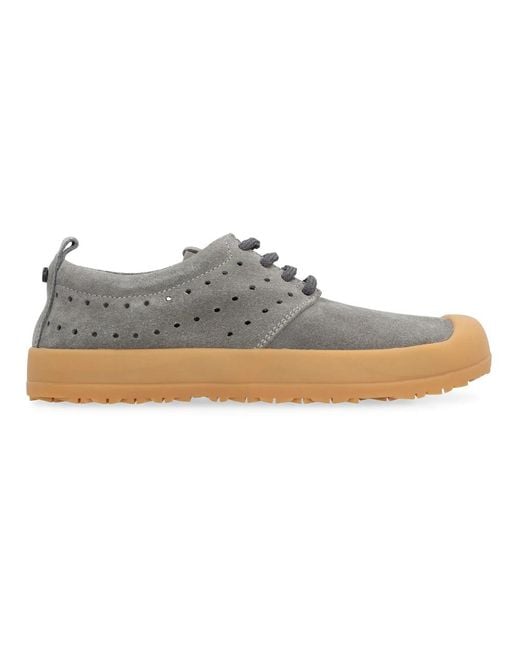 Volta Footwear Gray Wildleder Sneakers Mit Gummikappe