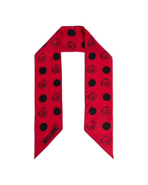 Moschino Red Seidenschal