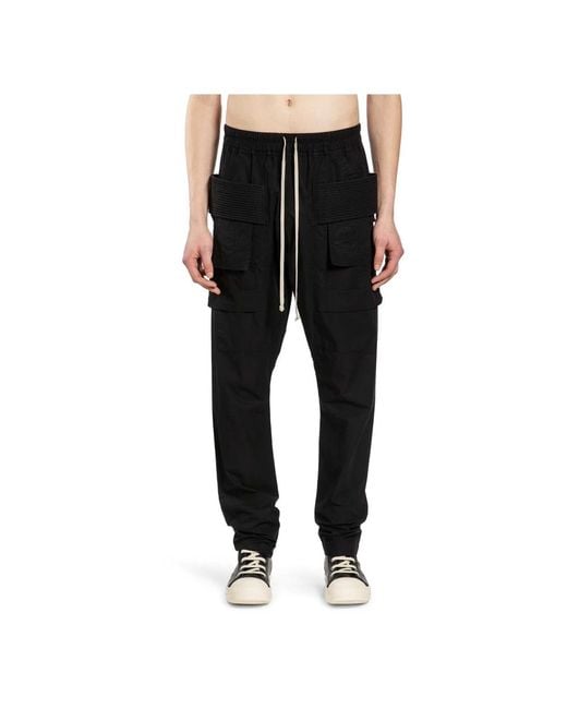 Rick Owens Black Slim-Fit Trousers for men