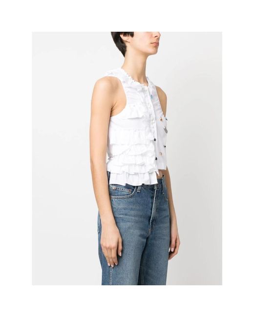 ANDERSSON BELL White Sleeveless Tops