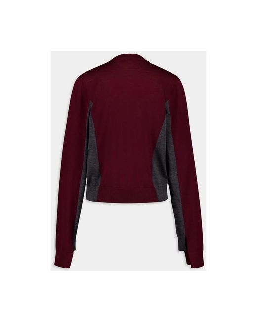 Stella McCartney Truien & Vesten ,Rood ,Wol Color-Block Wollen Vest in het Red