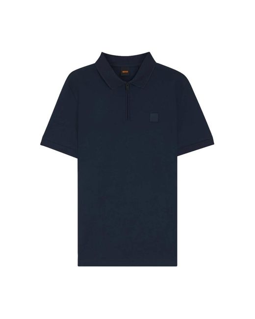 Boss Polo Passerzip in het Blue voor heren
