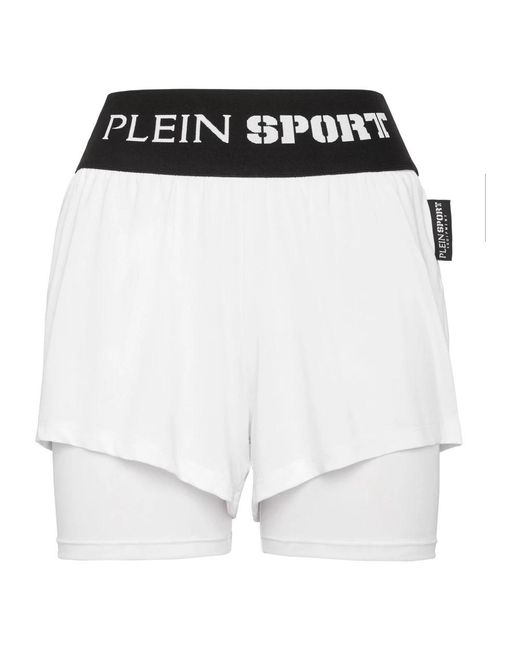 Philipp Plein White Jogging Shorts Basic