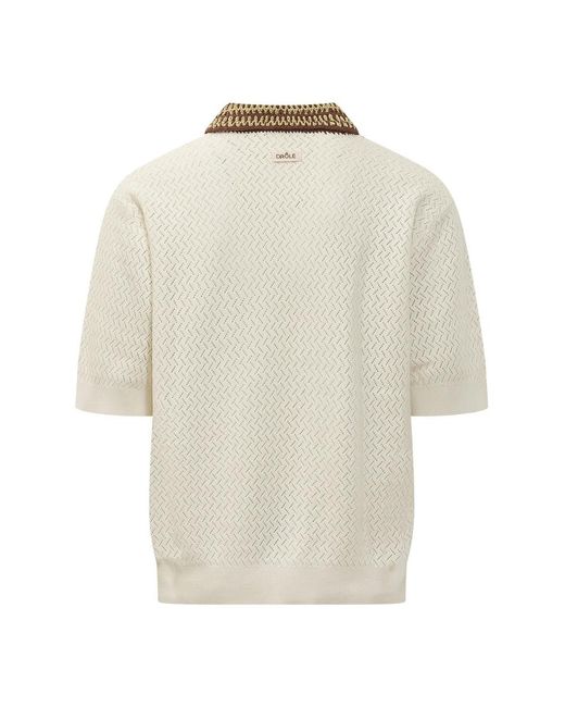 Drole de Monsieur White Round-Neck Knitwear for men
