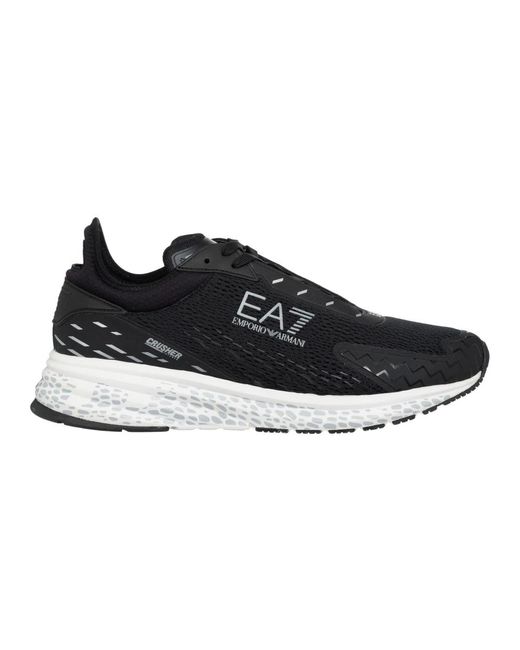 EA7 Einfache schnürung crusher sneakers in Black für Herren