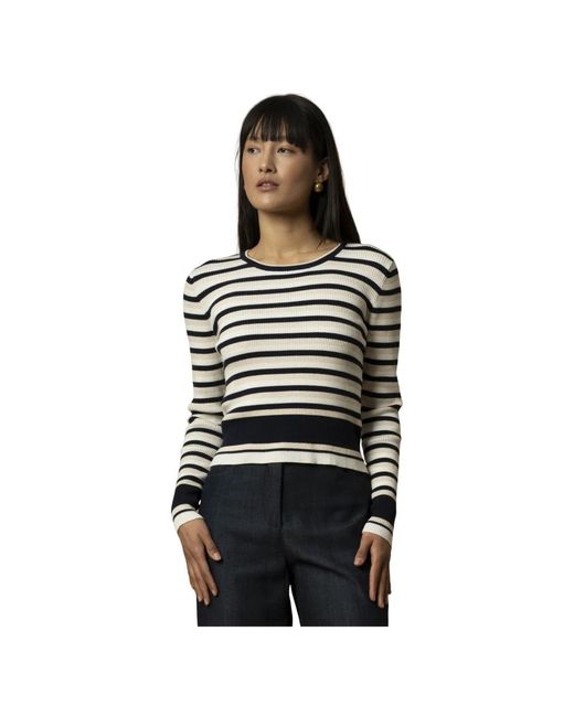 Kocca Gestreepte Trui Met Lange Mouwen in het Black