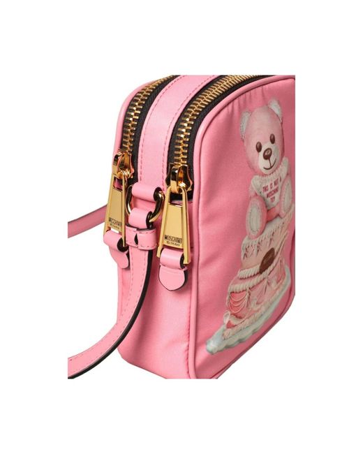Moschino Pink Couture teddy bear crossbody tasche