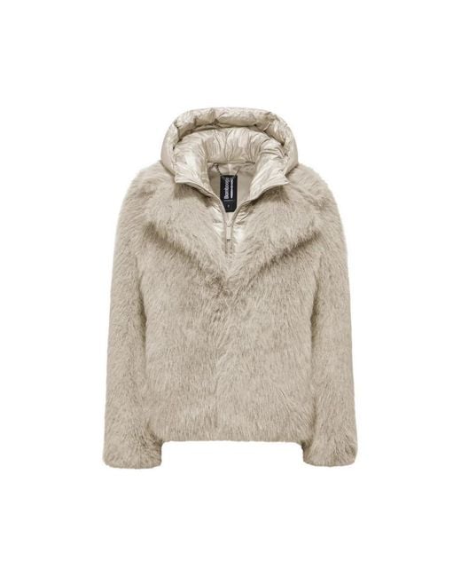 Bomboogie Gray Faux Fur & Shearling Jackets