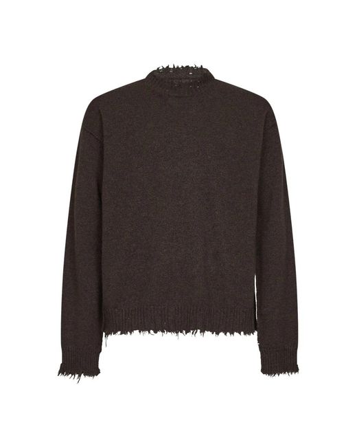 Uma Wang Black Round-Neck Knitwear for men