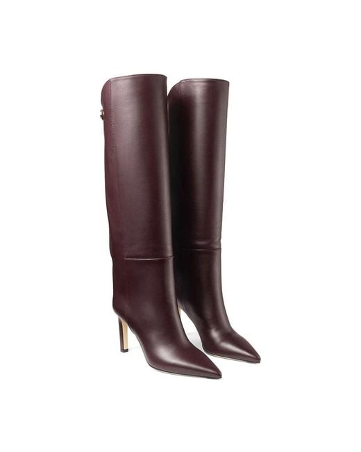 Jimmy Choo Brown Alizze Knee Boot 85