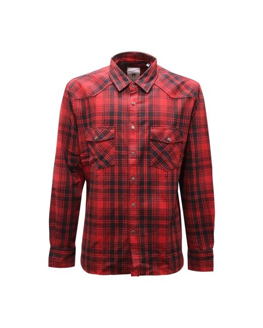 PT01 Red Casual Shirts for men
